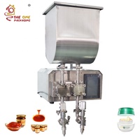 Machine de remplissage semi-automatique de table pour crème, sauce et pâte de tomate avec pompe à engrenages 316L et servomoteur