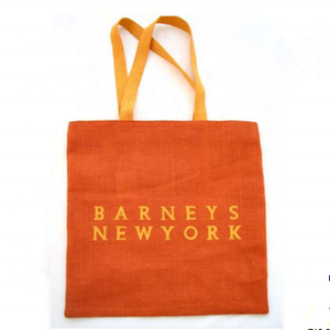 Sac fourre-tout réutilisable en jute sérigraphié avec logo personnalisé - Product Image 4