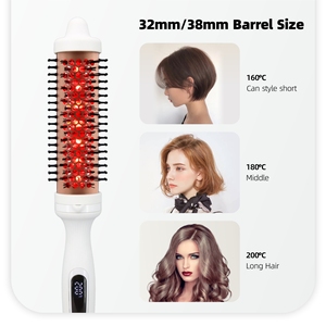 RUCHA Brosse à friser infrarouge professionnelle de 32mm et 38 mm, peigne volumateur à chauffage rapide PTC, brosse thermique - Product Image 6
