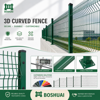 Panneaux de clôture 3D en PVC galvanisé, courbés/pliés, en maille soudée pour la protection extérieure du jardin, clôtures 3D, treillis, portails BoShuai