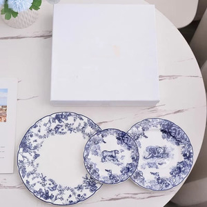 Red D Jungle Tiger Tableware <b>Plate</b> Set 6 "8" 10 "Bone Porcelain High Quality <b>Plate</b> Dinner <b>Plate</b> - Product Image 5