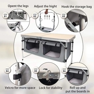 Armoire <span class=keywords><strong>de</strong></span> <span class=keywords><strong>camping</strong></span> en plein air Table <span class=keywords><strong>de</strong></span> <span class=keywords><strong>camping</strong></span> Armoire <span class=keywords><strong>de</strong></span> <span class=keywords><strong>cuisine</strong></span> Pique-nique Armoire <span class=keywords><strong>de</strong></span> <span class=keywords><strong>cuisine</strong></span> avec boîte <span class=keywords><strong>de</strong></span> rangement Armoire <span class=keywords><strong>de</strong></span> <span class=keywords><strong>cuisine</strong></span> pliante en aluminium - Product Image 3