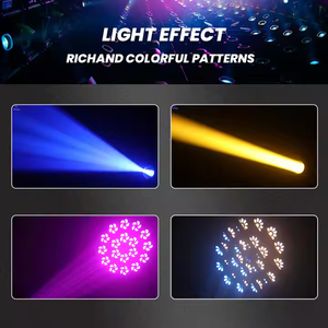 Mini haz Cabeza Movil 200W <span class=keywords><strong>DMX</strong></span> LED luz con cabezal móvil 18 prisma <span class=keywords><strong>Gobo</strong></span> Spot Luces LED Dj Luz de escenario para discoteca Night Club Bar - Product Image 2