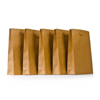 Sac d'emballage en papier Kraft Recyclable avec Logo personnalisé imprimé, sac en papier brun pour restauration rapide à emporter de Restaurant