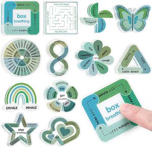 Autocollants sensoriels réutilisables en papier texturé pour apaiser l'humeur, <span class=keywords><strong>bandes</strong></span> anti-anxiété pour enfants et <span class=keywords><strong>adultes</strong></span>, respiration tactile et pleine conscience - Product Image 2