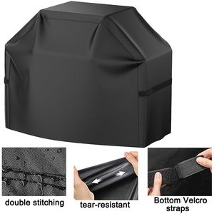 Housse imperméable anti-UV pour barbecue extérieur en tissu amélioré avec cordon de serrage réglable et sangles Accessoires pour barbecue - Product Image 3
