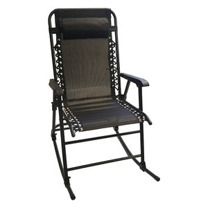 كرسي استرخاء هزاز بخاصية انعدام الجاذبية للاستخدام الخارجي، كرسي شبكي قابل للطي مع وسادة للحديقة والتخييم - Product Image 1
