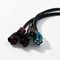 Özel Rosenberger H-MTD 4 Yuvalı Dişi - 4x TE 2292906-1 Otomotiv Ethernet Kablosu ADAS Kamera Splitter Kablo Demeti