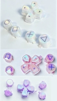 Pièce de rechange pour manette PS5 : Bouton directionnel en cristal, fonction D-pad, touches ABXY et levier analogique pour Astro Bot PS5