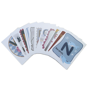 Naipes educativos para niños con flash grande <span class=keywords><strong>y</strong></span> personalizados, alfabeto inglés, fonética, <span class=keywords><strong>palabras</strong></span> impresas en material de papel - Product Image 1