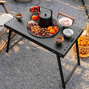 Table de pique-nique pliable d'extérieur réglable en hauteur, portable, pour randonnée, plage, camping, barbecue - Product Image 3
