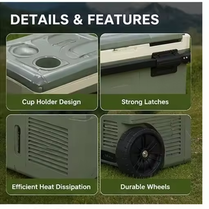 Nevera Portátil Multifuncional con Ruedas y Asa Extensible, Caja Refrigeradora Eléctrica para Picnic Familiar, Viajes por Carretera y Fiestas en la Playa - Product Image 4