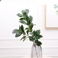 Offre Spéciale – Branche Artificielle de Feuille de Haricot Peperomia Tetraphylla, Plante Verte au Toucher Réel pour Décoration de Table de Mariage, Fête ou Maison