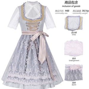 Ecoparty <span class=keywords><strong>Oktoberfest</strong></span> Costume pour femmes allemand bavarois traditionnel Dirndl Dress Beer Festival Costume Halloween Party Outfits - Product Image 5