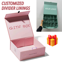 Caja de Regalo Plegable de Papel de Arte de Lujo Personalizada, Caja de Regalo de Lino con Cierre Magnético Mate, Embalaje Plegable