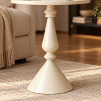 Table d'appoint compacte en fer cannelé sur piétement pour coin lecture - Fournisseur en gros de meubles
