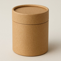 Tube en papier kraft biodégradable écologique, boîte cylindrique personnalisée de qualité alimentaire pour l'emballage de grains de café et de thé