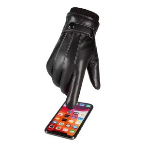 <span class=keywords><strong>Guanti</strong></span> <span class=keywords><strong>Invernali</strong></span> da <span class=keywords><strong>Uomo</strong></span> in Pelle PU alla Moda, Touchscreen, con Chiusura a Bottone, per Ciclismo, Attività all'Aperto, Caldi, Impermeabili, per Uso Quotidiano e Feste - Product Image 3