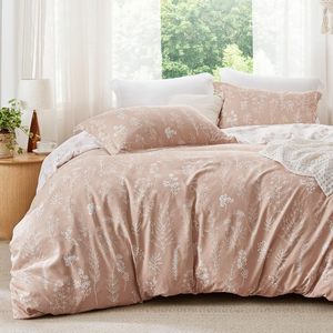Hochwertiges <span class=keywords><strong>Queen</strong></span> <span class=keywords><strong>Size</strong></span> 3-teiliges Bettwäsche set Weich bedruckter Kissen bezug Doppelseitiger Bett bezug aus Polyester mit Blumenmuster und Reiß verschluss - Product Image 1