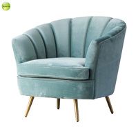 Nouveau design de luxe Ensembles de canapés 1 + 2 + 3 en tissu pour jambes en bois à l'arrière de l'aile pour le hall de l'hôtel et la villa