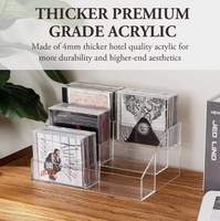 Support de rangement et de présentation de CD en acrylique transparent laminé moderne à 3 couches, respectueux de l'environnement