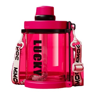 Lucky Double Drink Water Bottle 1000Ml Bpa Free Portable With Straw For Travel Summer Use - Product Image 5
