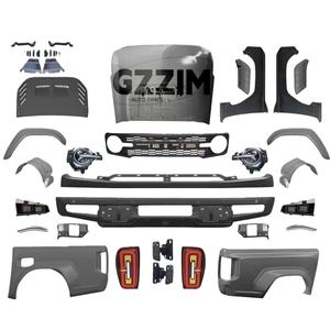 Juego Completo de Parachoques Delantero y Trasero de Plástico, Kit de Carrocería, Piezas de Actualización de Antiguo a Nuevo para Ford Ranger 2012-2021, Actualización a <span class=keywords><strong>Bronco</strong></span> - Product Image 1