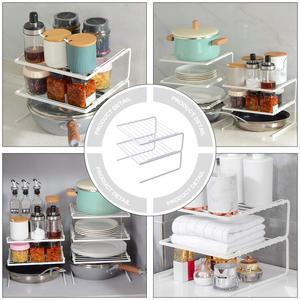 Estante de Almacenamiento de Cocina de Hierro Multicapa, Tipo Soporte, No Plegable, Organizador de Platos y Tazones, Escurridor de Platos para Fregadero - Product Image 3