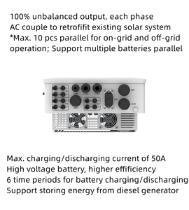 Stock <span class=keywords><strong>DE</strong></span> LA UE Deye Hybrid Wechselrichter 2, 12kw 12 kW 6kw 8kw 8000W solar hybrid-wechselrichter Sun 12 k sg04lp3 - Product Image 5