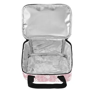 Sac isotherme mini personnalisé avec motif hawaïen hébreu, sac isotherme en aluminium, sac à lunch thermique à motif de fleur de Tiaré pour pique-nique - Product Image 2