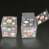 Boîtes à dessert en plastique d'impression premium, recyclables, de qualité alimentaire, emballage carré pour gâteaux et produits de boulangerie