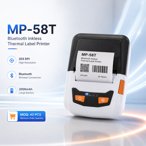 เครื่องพิมพ์ฉลากความร้อน MP-58T 30-58 มม. ของแท้ใหม่ ขายส่ง แบตเตอรี่ 2000mAh สำหรับป้ายเสื้อผ้า โรงงาน คลังสินค้า เครื่องพิมพ์ป้ายสต็อก - Product Image 1