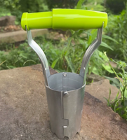 Outil de repiquage en acier inoxydable pour jardin, perforateur de trous pour semis de légumes, fleurs et plantes agricoles