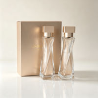 Flacon de parfum de luxe 40 ml en stock, nouveau design, flacon de parfum en verre avec vaporisateur, boîte et sac personnalisés