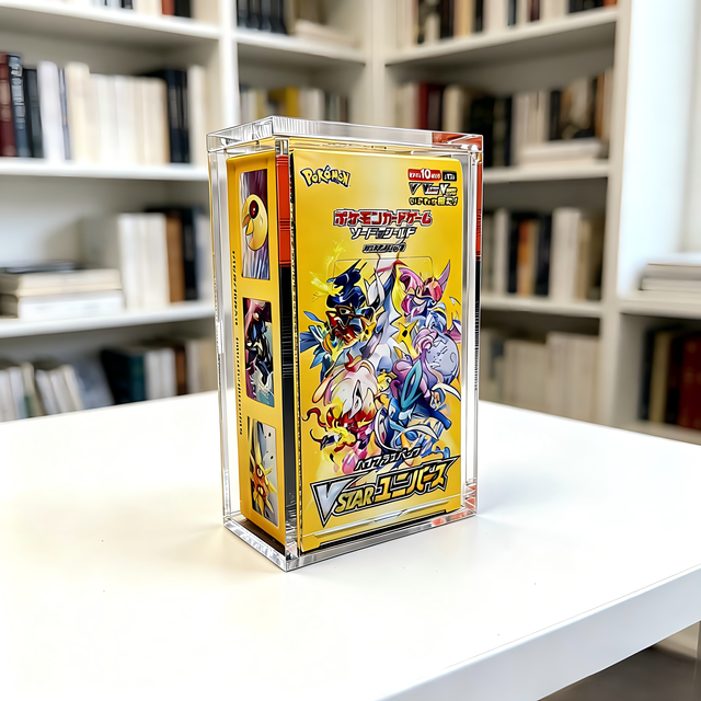 Zhiling Multi-Color Edge Acrylic Case ETB for Pokemon Cards 99% UV Resistance Elite Trainer Box Display Case Handmade