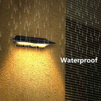 Lámpara de Pared LED Solar 2 en 1 con Batería de Litio para Jardín, con Sensor de Luz IP65 a Prueba de Agua y 2 Años de Garantía