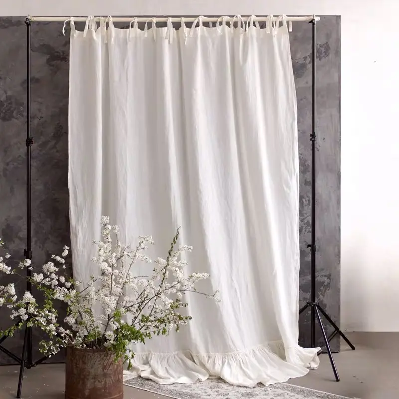 ECO Classic 100% Linen Fabric Drapes Curtains for Bedroom Living Room Kids Room Linen Curtain