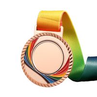Médaille de sport en métal personnalisée sans minimum, médaille de marathon en or 3D vierge