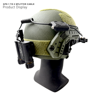 Cable divisor GPS táctico en espiral QCNV 1 a 2 para imágenes térmicas NVG para configuraciones de fusión de visión nocturna de doble dispositivo
