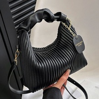 Sac à main tendance texturé à rayures verticales, design de niche, sac bandoulière