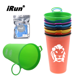 Vaso Plegable para Correr <span class=keywords><strong>IRun</strong></span>, Vaso de Agua Suave Personalizado para Maratón, Vaso Plegable de TPU para Senderismo, Vaso Portátil para Beber - Product Image 1