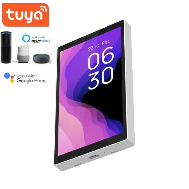 Tuya Smart Home 5-inch WiFi US Standard Central Control Screen Alexa Voice Panel Built-In Zigbee SigMesh Gateway 2 3-Way ABS 10A