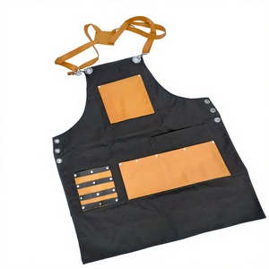 Cape de barbier en cuir de vache véritable imperméable de haute qualité avec logo personnalisé, écologique, lavable, pour usage en salon - Product Image 1