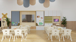 Meubles de classe modernes pour la garderie, l'école maternelle et l'école Montessori, bureaux et chaises pour enfants de la maternelle, garderie - Product Image 3