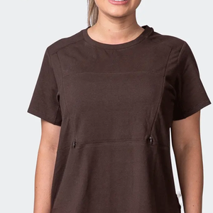 Haut d'<span class=keywords><strong>allaitement</strong></span> personnalisé pour femme, manches courtes, confortable, <span class=keywords><strong>fermeture</strong></span> <span class=keywords><strong>éclair</strong></span> invisible, <span class=keywords><strong>t</strong></span>-<span class=keywords><strong>shirt</strong></span> de maternité - Product Image 1