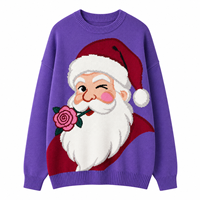 Pull de Noël pour homme de haute qualité, pull de Noël personnalisé en gros, tricot amusant pour les fêtes avec logo frontal, pull respirant