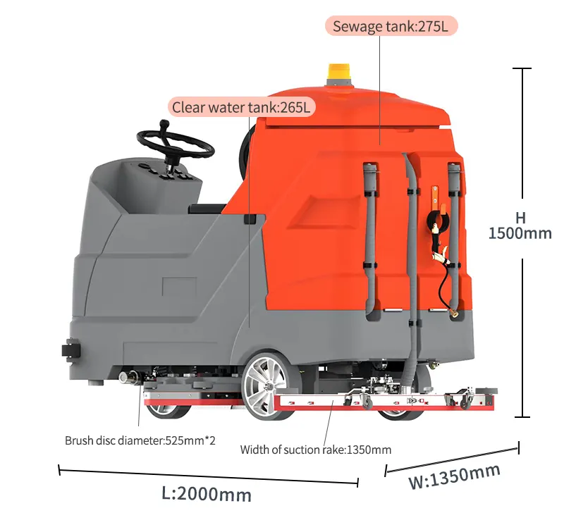 Supnuo, venta al por mayor, gran tanque de agua, máquina de limpieza de suelos, cepillo doble, depurador de suelos