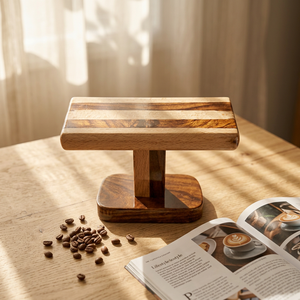 <b>Square</b> Solid <b>Wood</b> Watch Stand Brown Handmade Polished Modern Desktop Storage Organizer for Home Decoration - Product Image 1