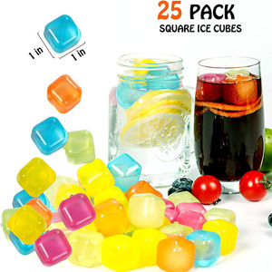 Confezione da 24 cubetti di ghiaccio riutilizzabili in plastica, pietre per whisky per feste - Product Image 3