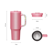 Coffret Cadeau Gobelet Isotherme Personnalisé en Acier Inoxydable 40oz – Tasse de Voyage Double Paroi Sous Vide pour Boissons Froides, Idéal Événements Sportifs, avec Couvercle Scellé Perlé